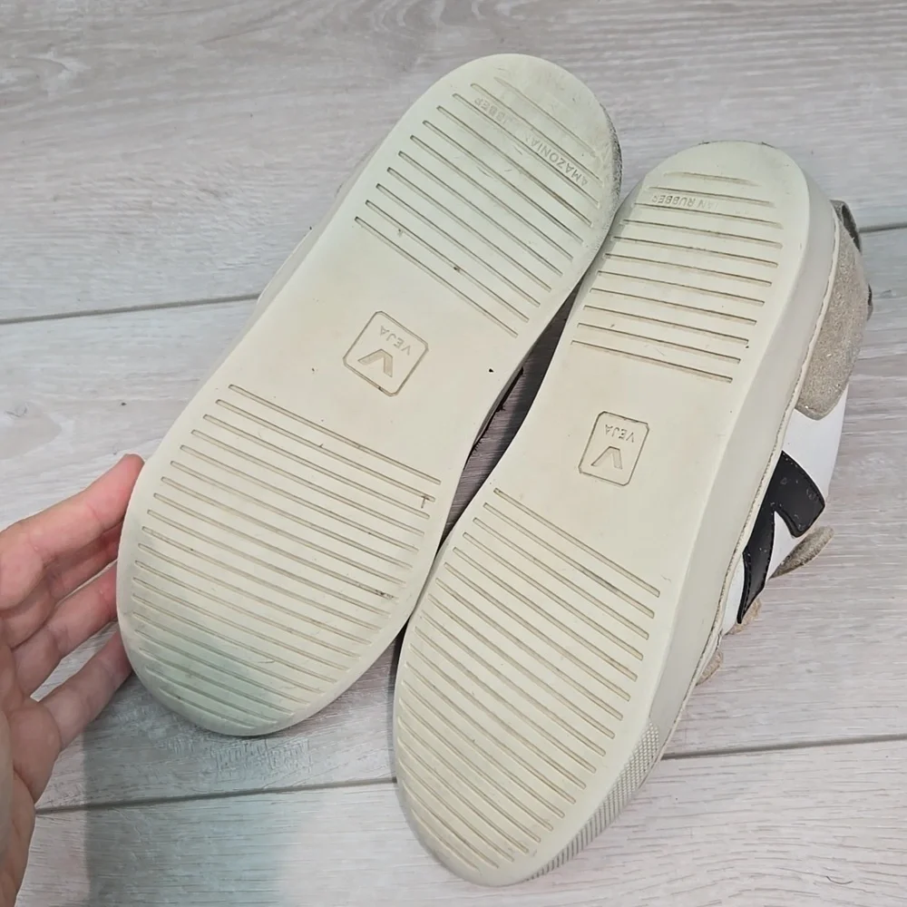 Veja Kids Girl Leaather Hook&loop Sneakers Shoes Sz 3